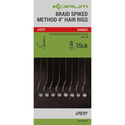 Korum Power Braid Spiked Method Hair Rigs